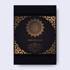 Luxury mandala cover in dark color