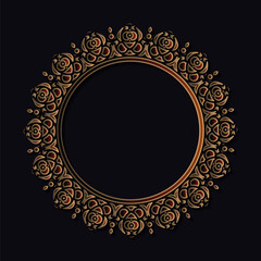 Luxury round border frame design
