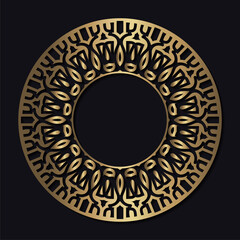 Fototapeta premium Luxury round border frame design
