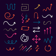 Various Colorful Style Arrow Set