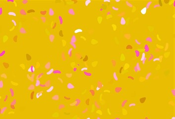 Obraz na płótnie Canvas Light Pink, Yellow vector texture with random forms.