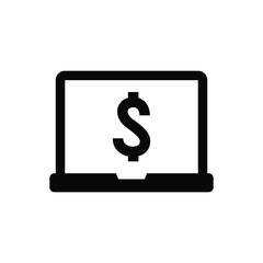 Online business icon vector graphic