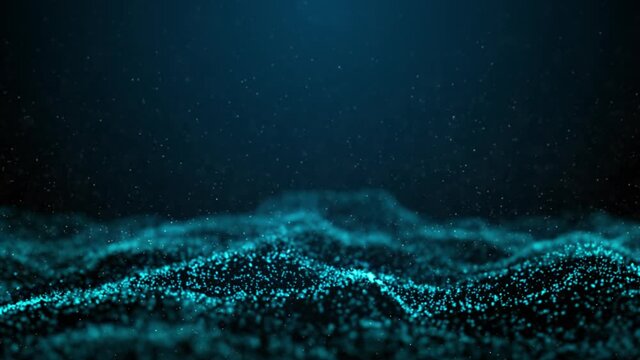 Cool blue partical sea background
