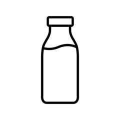 Milk line icon, vector logo isolated on white background