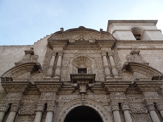 [Peru] The facade of Jesuit Church of the Company of Jesus (Arequipa)