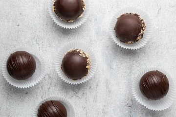 Hot cocoa chocolate ball bomb with marshmallow. Holiday winter drink. Handmade Christmas present....