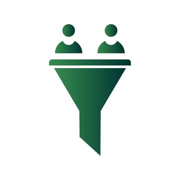Funnel Glyph Gradient Vector Icon Design