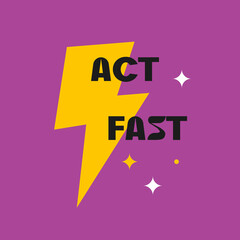 Modern trendy illustration with motivational inspiring phrase.  Yellow flash. Bright colors. Social issues. Personal support, psychology. Mental health.
