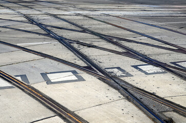 Fototapeta premium Straßenbahnschienen