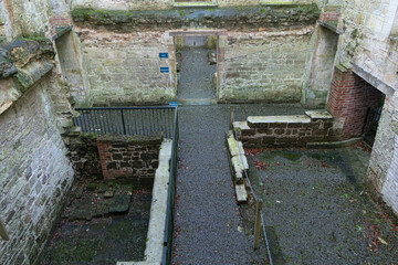  Inside an old ruined Penicuik House. Penicuik House is located 10 miles south of Edinburgh
