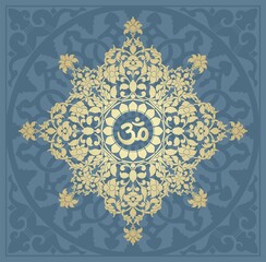 aum syllable , paisley design ,Hinduism , India	
