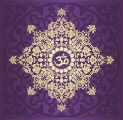 aum syllable , paisley design ,Hinduism , India	