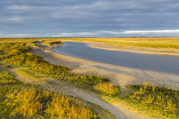 Vue aérienne de la baie de Somme entre le Cap Hornu et Saint-Valery-sur-Somme