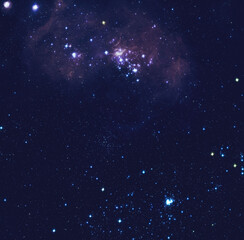 Astrophotography  blacklight purple nebula galaxy - space hyper color stars nebula