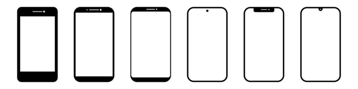 Smartphone icon set simple design