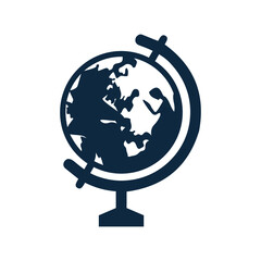 Earth, education, geography, globe icon. Simple vector sketch.