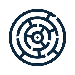 Education, intellect, labyrinth, maze, mind icon. Simple vector sketch.