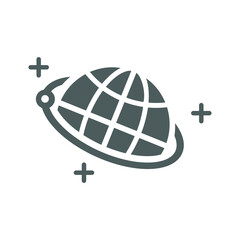 Orbit, science, world icon. Gray vector sketch.