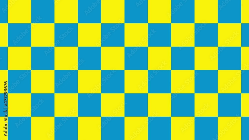 Aufkleber motion graphic background in a flat design. geometric pattern with animated tiles in bold primary co