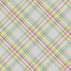 Rainbow Pastel Diagonal Plaid Tartan textured Seamless Pattern Design