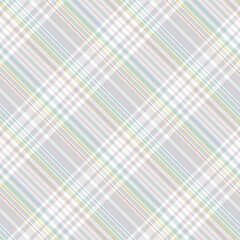 Rainbow Pastel Diagonal Plaid Tartan textured Seamless Pattern Design