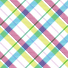 Rainbow Pastel Diagonal Plaid Tartan textured Seamless Pattern Design