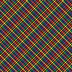 Rainbow Diagonal Plaid Tartan textured Seamless Pattern Design