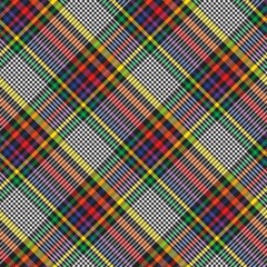 Fototapeta premium Rainbow Diagonal Plaid Tartan textured Seamless Pattern Design