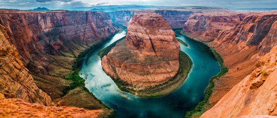 Horseshoe Canyon on the Colorado River in the United States - obrazy, fototapety, plakaty
