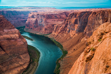 Horseshoe Canyon on the Colorado River in the United States