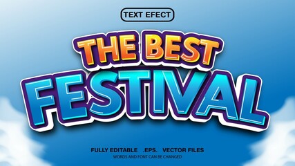 3D editable text effect and font style, festival and holiday themed