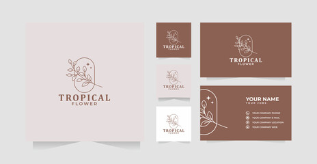 Botanical or Flower Logo and Business Card Template