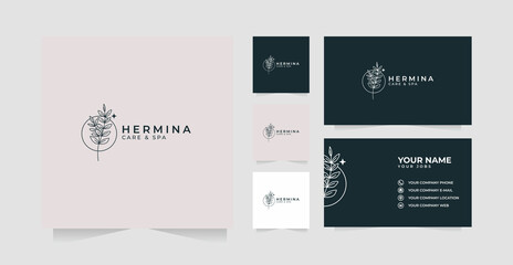 Botanical or Flower Logo and Business Card Template