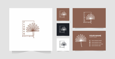 Botanical or Flower Logo and Business Card Template