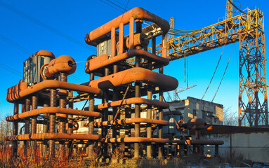 Fototapeta premium iron structures for electrical scientific experiments and research