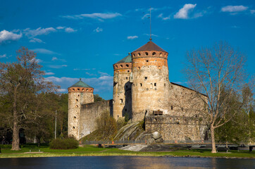 Fototapeta na wymiar Fortress in the city of Savonlinna in Finland