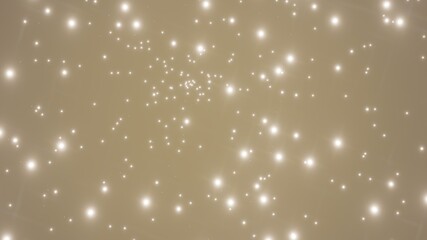 Glowing sparkles on background 3d rendering