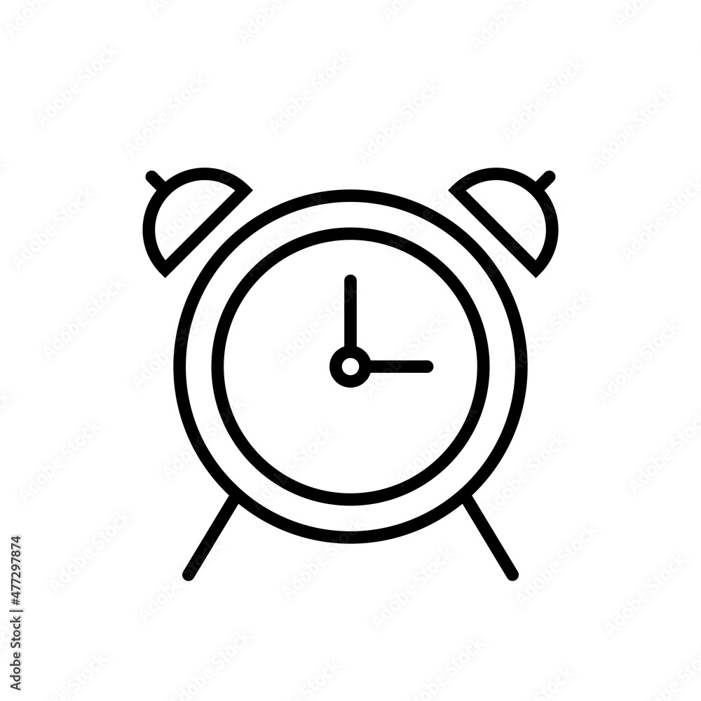 Aufkleber alarm clock icon. it is time to wake up concept. vector on isolated background. eps 10