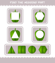 Match cartoon bell pepper parts. Matching game. Educational game for pre shool years kids and toddlers
