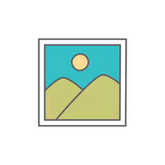 Gallery icon in color icon, isolated on white background 