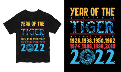 Happy Chinese New Year 2022 CNY Year Of The Tiger for T-Shirt