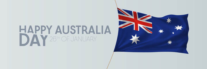 Australia day vector banner, greeting card