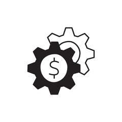 Obraz premium Money making Icon in black flat glyph, filled style isolated on white background