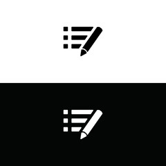 Shortlist icon isolated of flat style design on white background