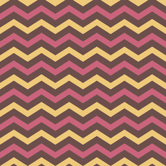 Abstract Horizontal Zigzag Retro Pattern in Yellow, Brown, Red Colors. Background for Template Banner Social Media Advertising