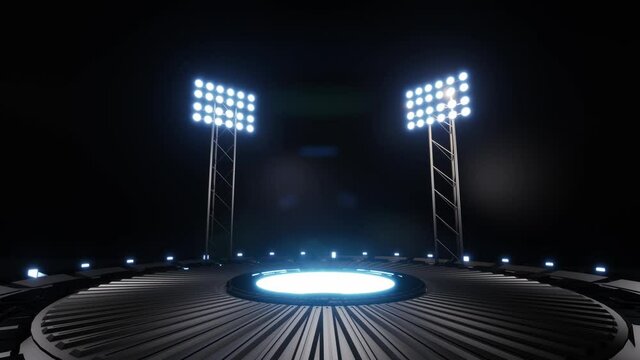 Sports background with bright lights