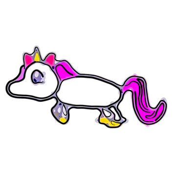 Abstract Kids Unicorn Art