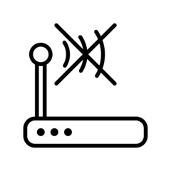 Digital detox flat line icon. Digital addiction problem. Healthy lifestyle, Going offline, No Phone. Outline sign for mobile concept and web design, store