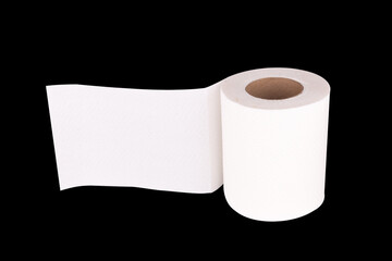 toilet paper isolated on white background