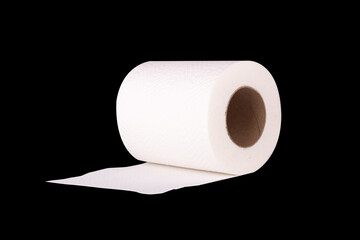 toilet paper isolated on white background